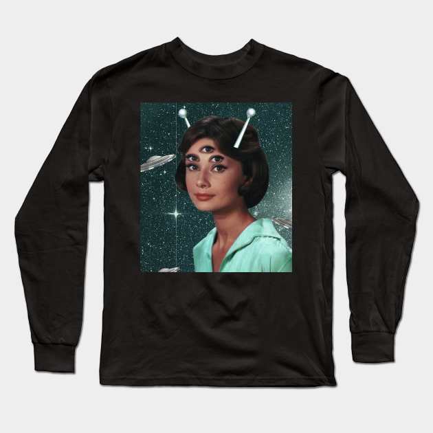 Alien Audrey Long Sleeve T-Shirt by cosmiceden